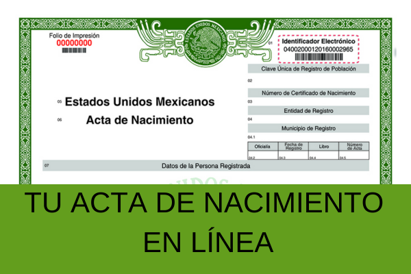 ¿Cómo puedo ver mi acta de nacimiento en línea?